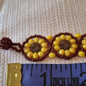 Beaded Sunflower Bracelet